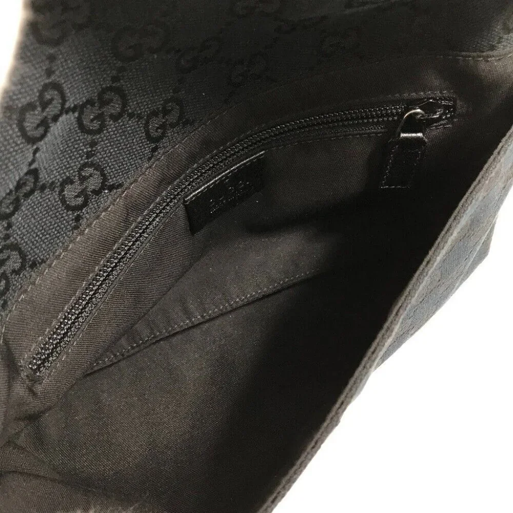 GUCCI GG Belt bag body bag Waist Pouch GGCanvas / Leather Black